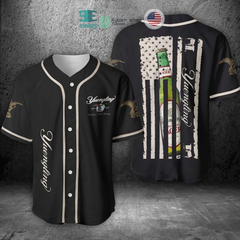 yuengling beer united states flag black baseball jersey 1 84965