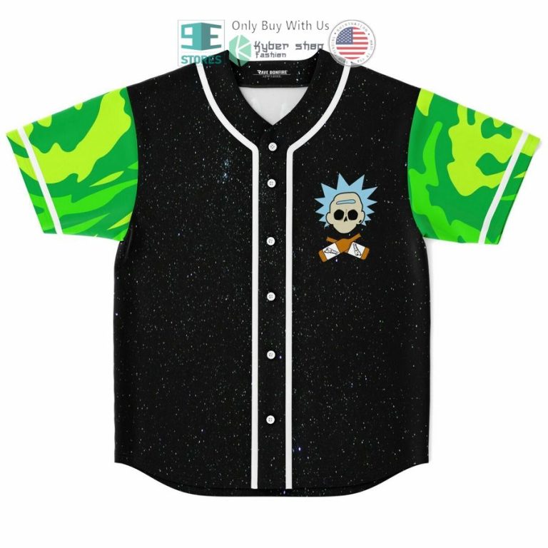 zombie rick sanchez wubba lubba dub dub baseball jersey 1 6875