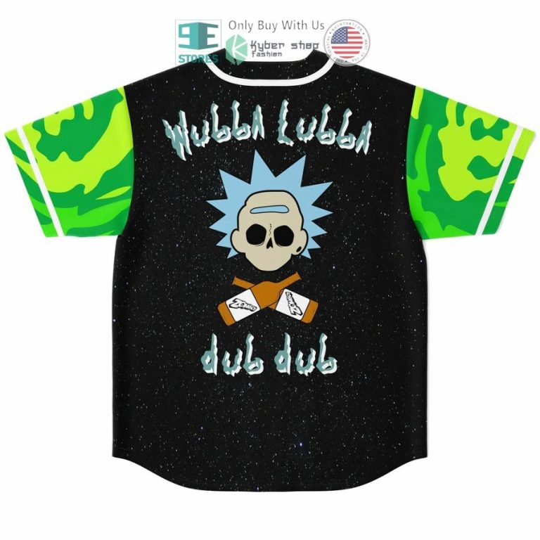 zombie rick sanchez wubba lubba dub dub baseball jersey 2 95769