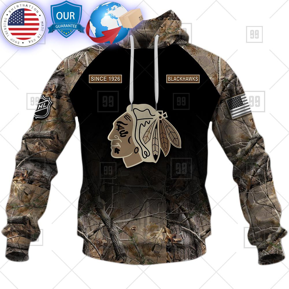 hot chicago blackhawks hunting camouflage custom shirt 2