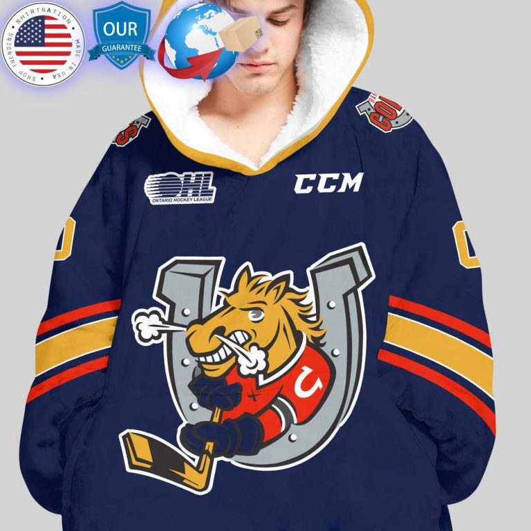 hot ohl barrie colts custom hoodie blanket 3