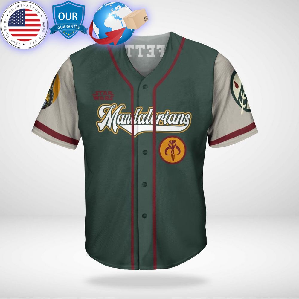 hot mandalorian boba fett star wars custom baseball jersey 1