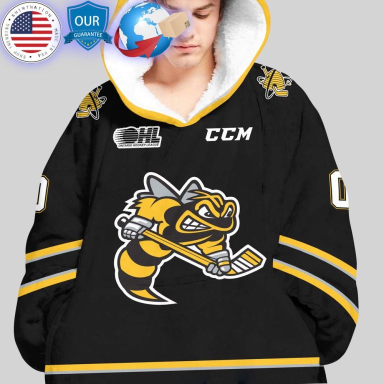 hot ohl sarnia sting custom hoodie blanket 3