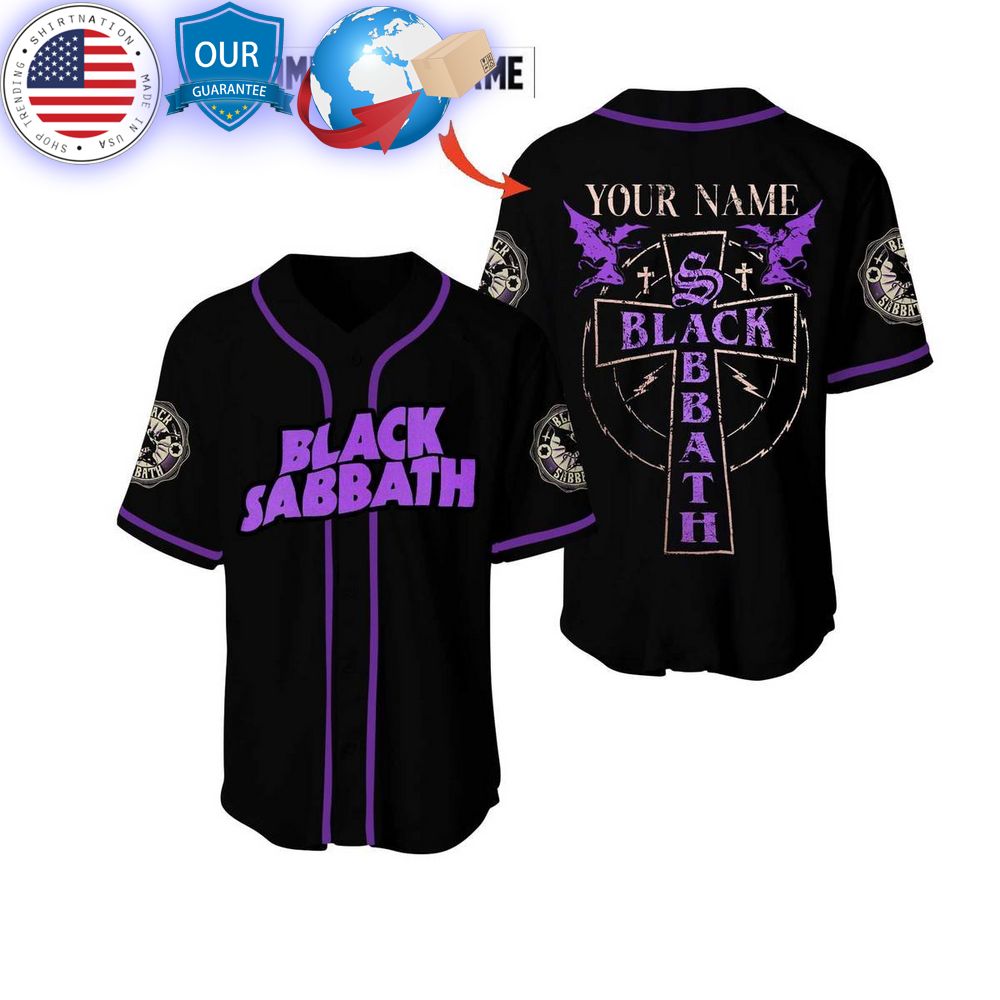 hot black sabbathn custom baseball jersey 2