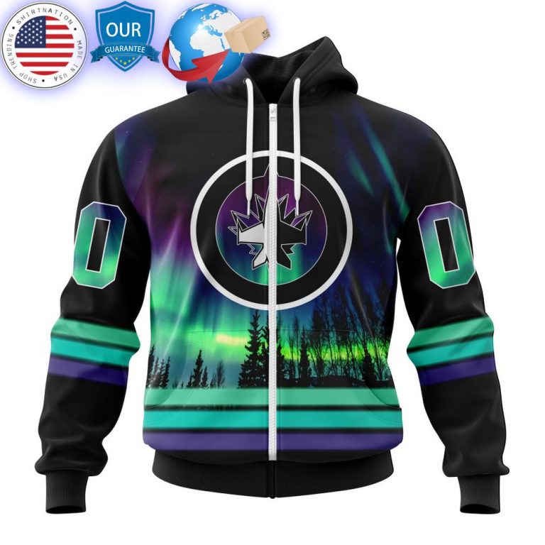 hot custom winnipeg jets special design with northern lights shirt 2