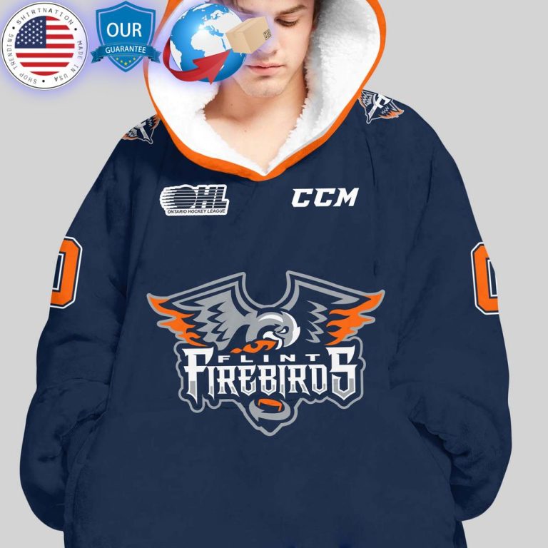 hot ohl flint firebirds custom hoodie blanket 3