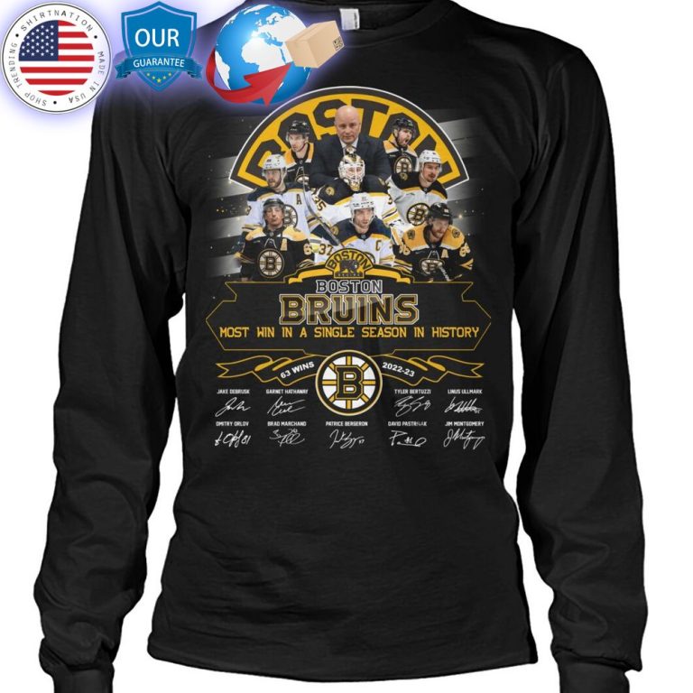 hot boston bruins most win in a single season in history hoodie 3