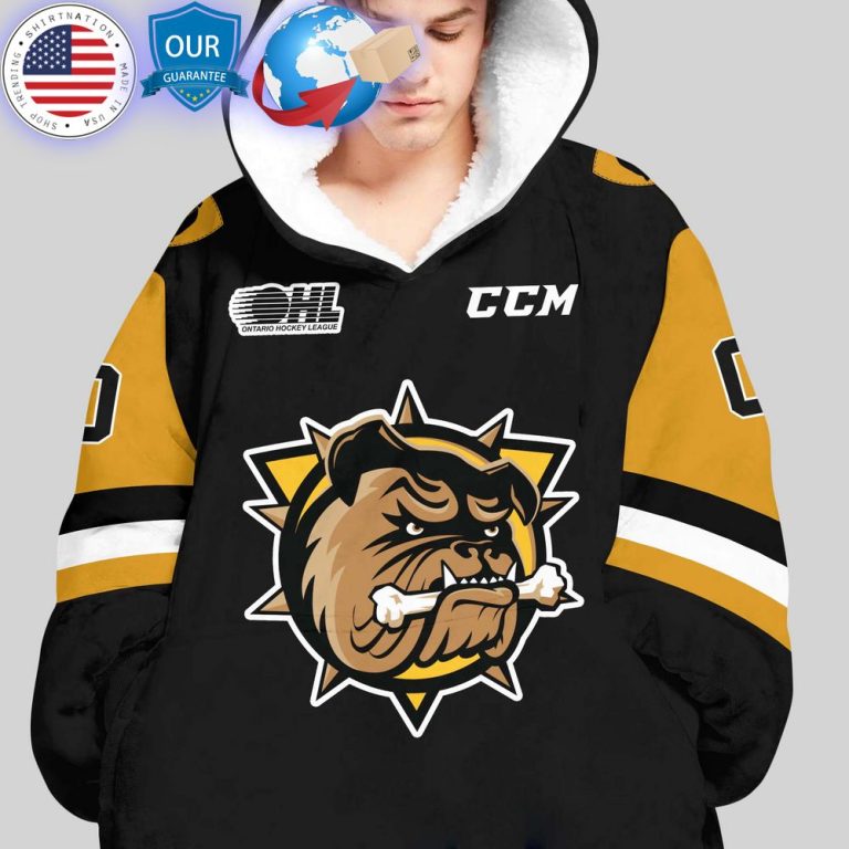 hot ohl hamilton bulldogs custom hoodie blanket 3