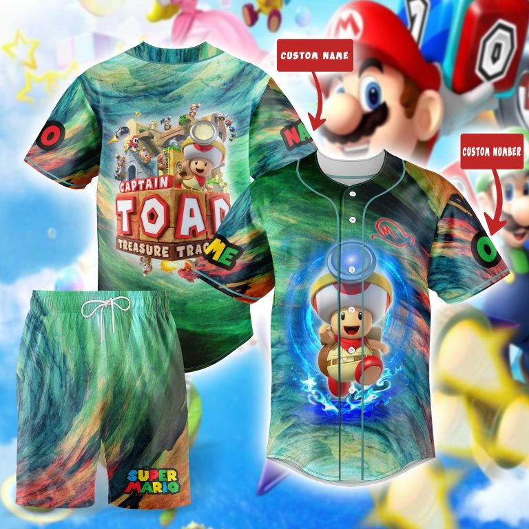 CUSTOM Captain Toad Baseball Jersey and Shorts