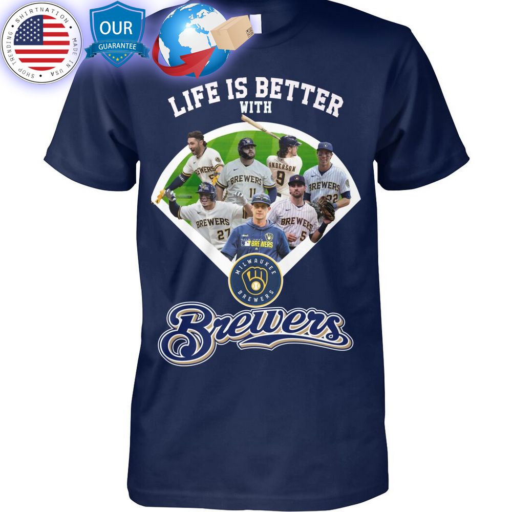 hot life is better with milwaukee brewers shirt 1