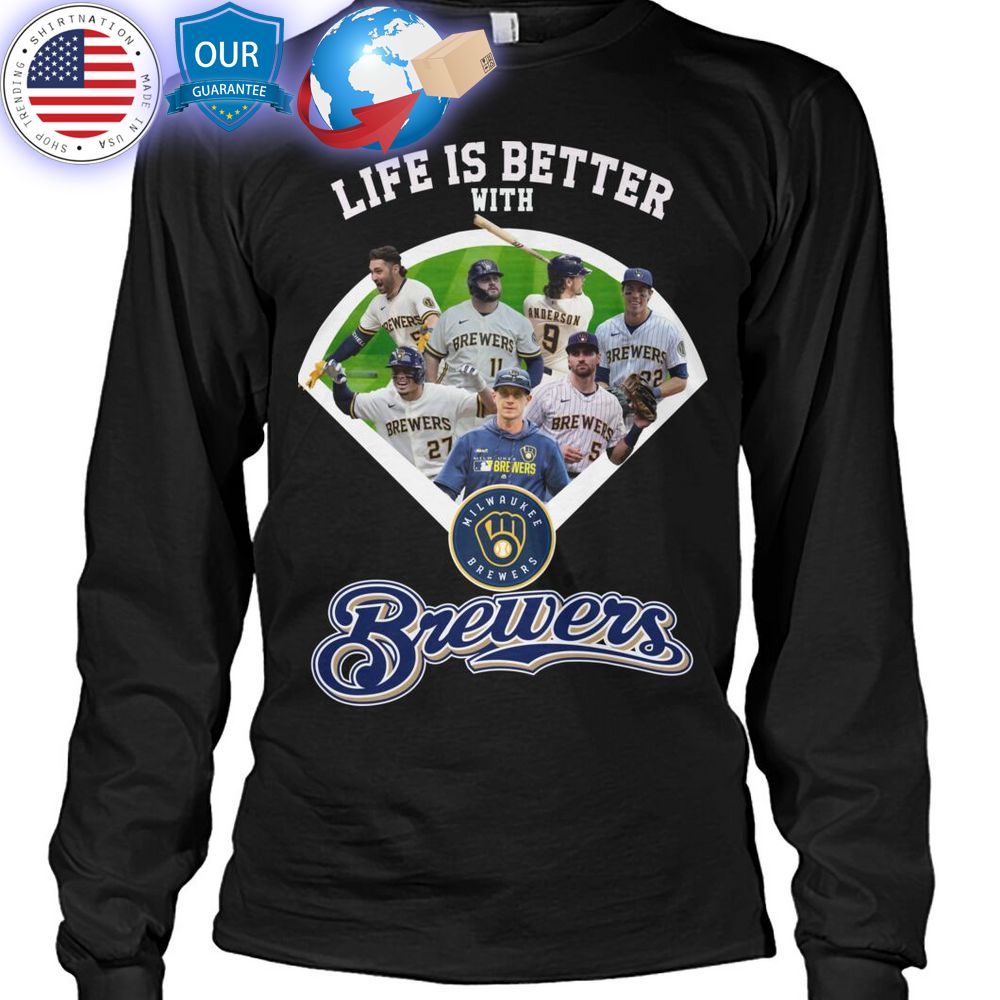 hot life is better with milwaukee brewers shirt 2
