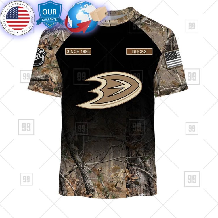 hot anaheim ducks hunting camouflage custom shirt 3