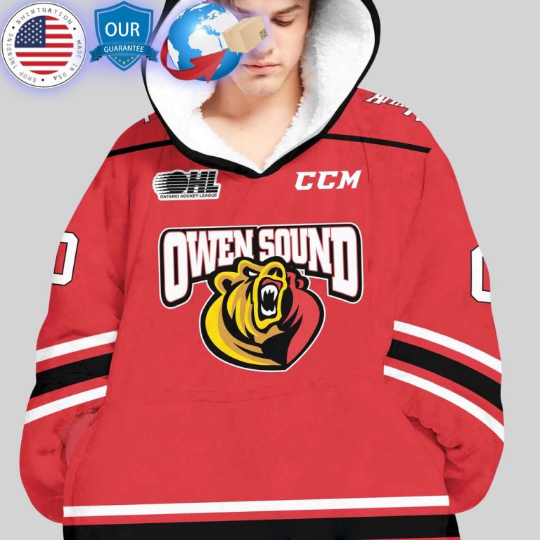 hot ohl owen sound attack custom hoodie blanket 3