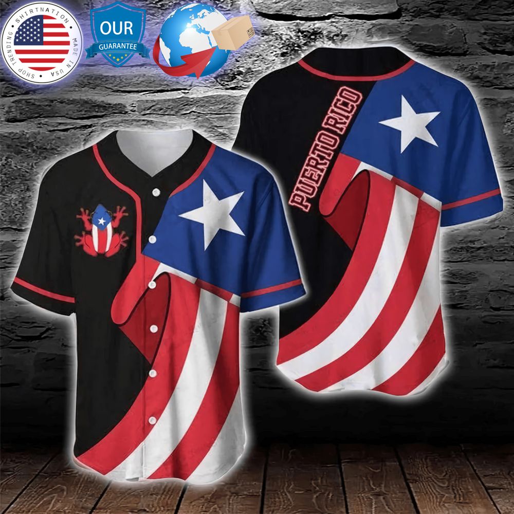 hot puerto rico coqui flag baseball jersey 1