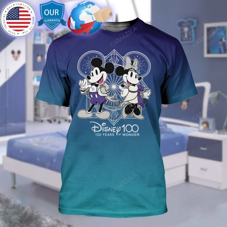 hot mickey and minnie mouse disney 100 years of wonder shirt 3