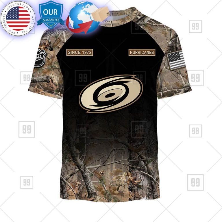 hot carolina hurricanes hunting camouflage custom shirt 3