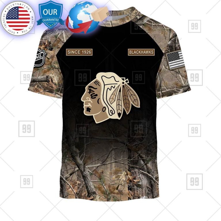 hot chicago blackhawks hunting camouflage custom shirt 3