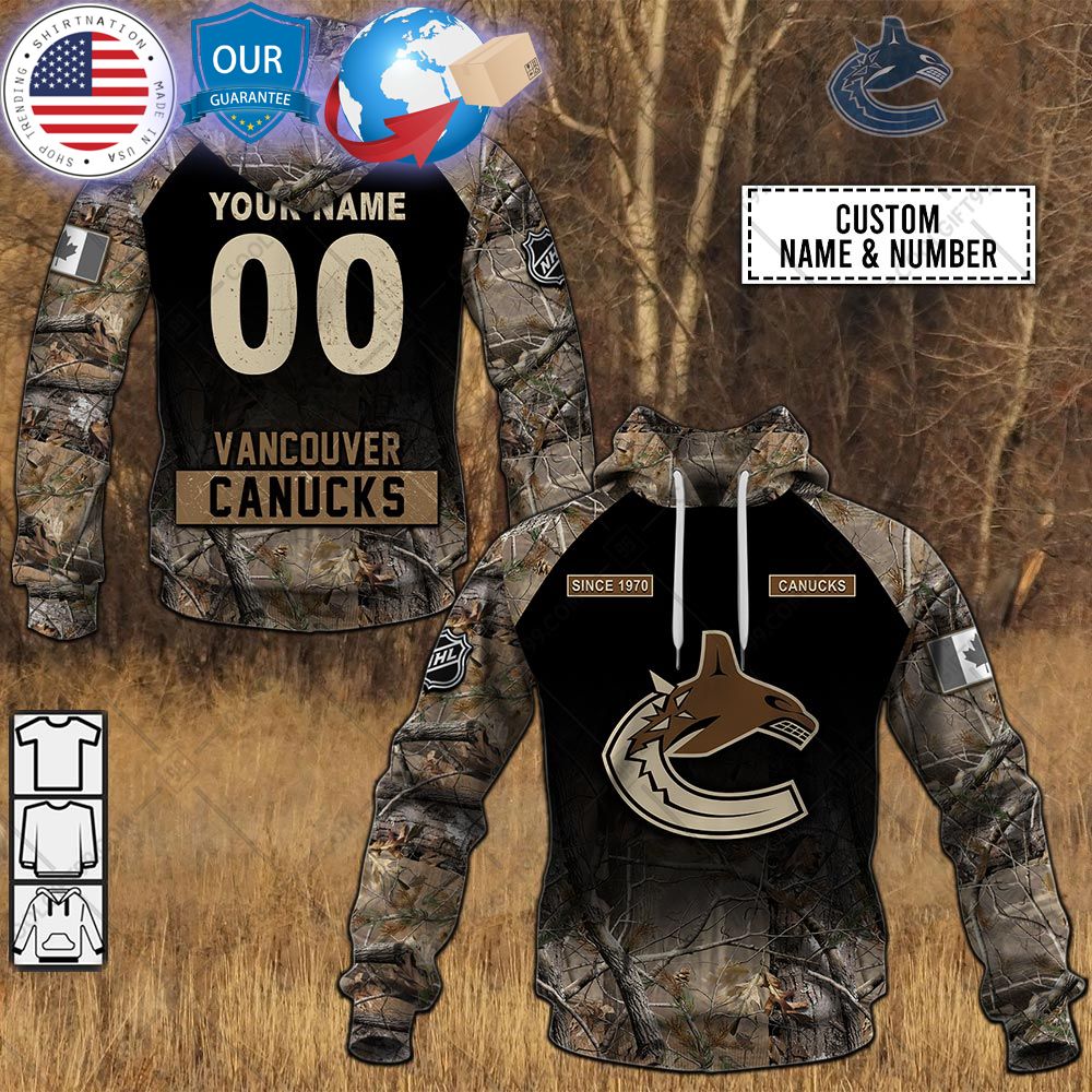 hot vancouver canucks hunting camouflage custom shirt 1