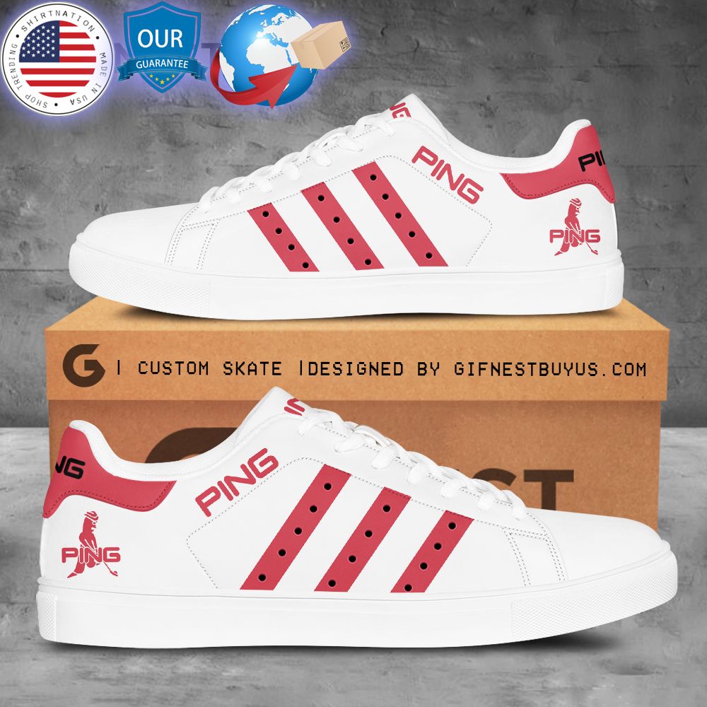 hot ping red stan smith shoes 2