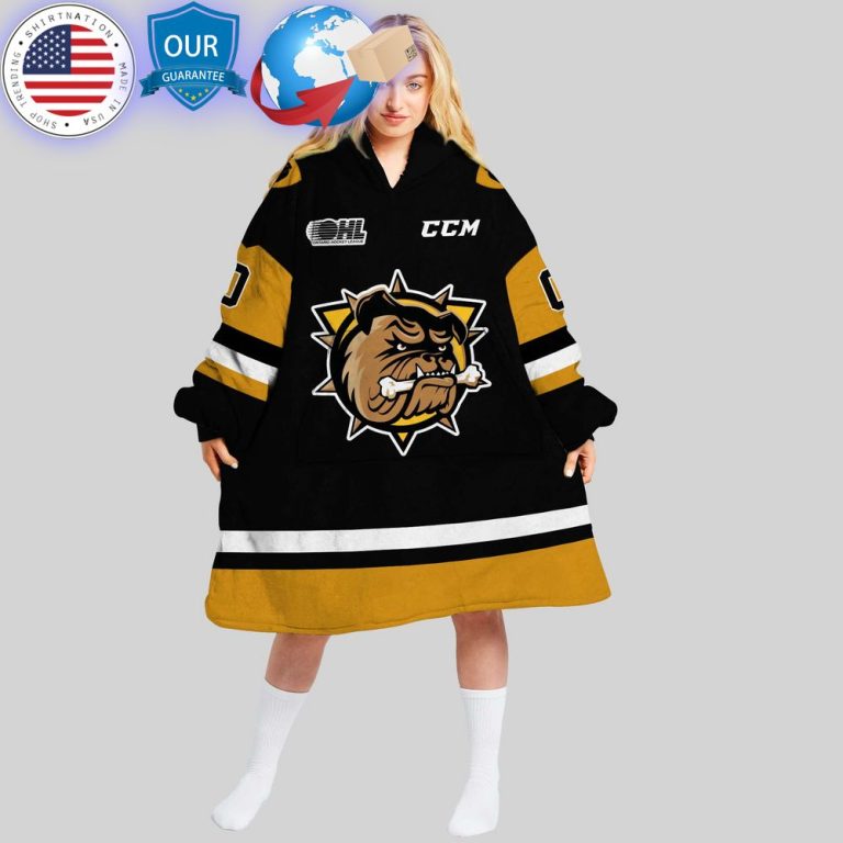 hot ohl hamilton bulldogs custom hoodie blanket 1