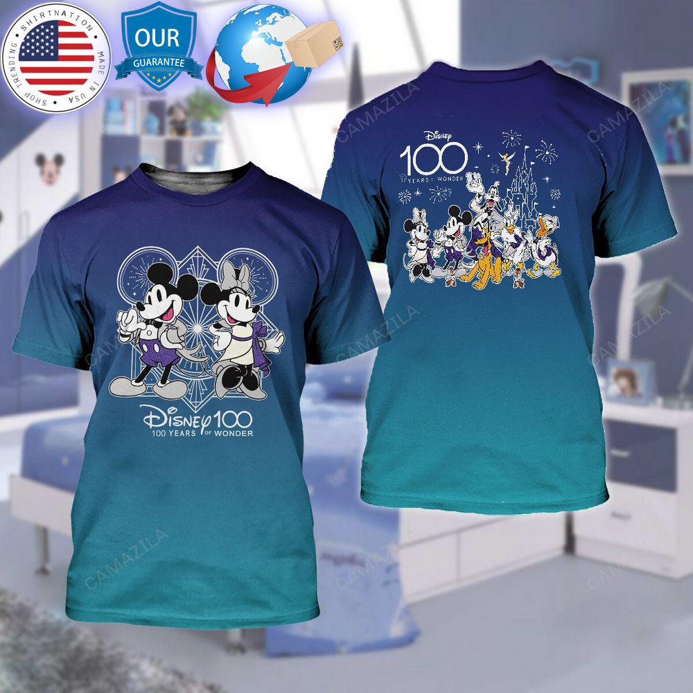 hot mickey and minnie mouse disney 100 years of wonder shirt 1