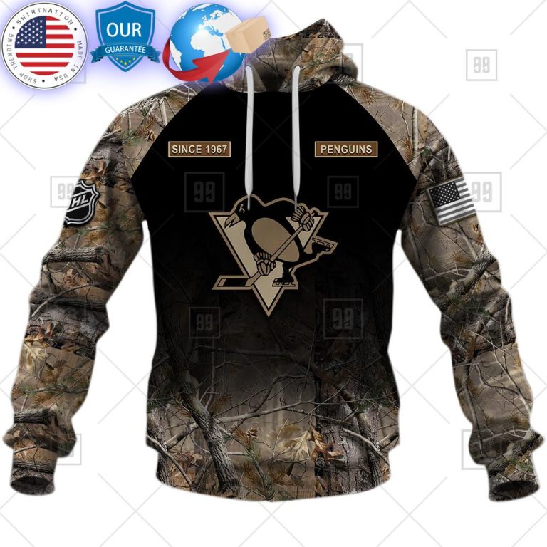 hot pittsburgh penguins hunting camouflage custom shirt 2