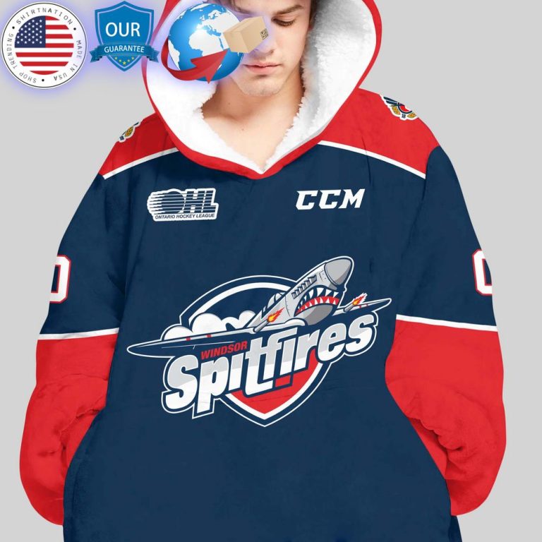 hot ohl windsor spitfires custom hoodie blanket 3