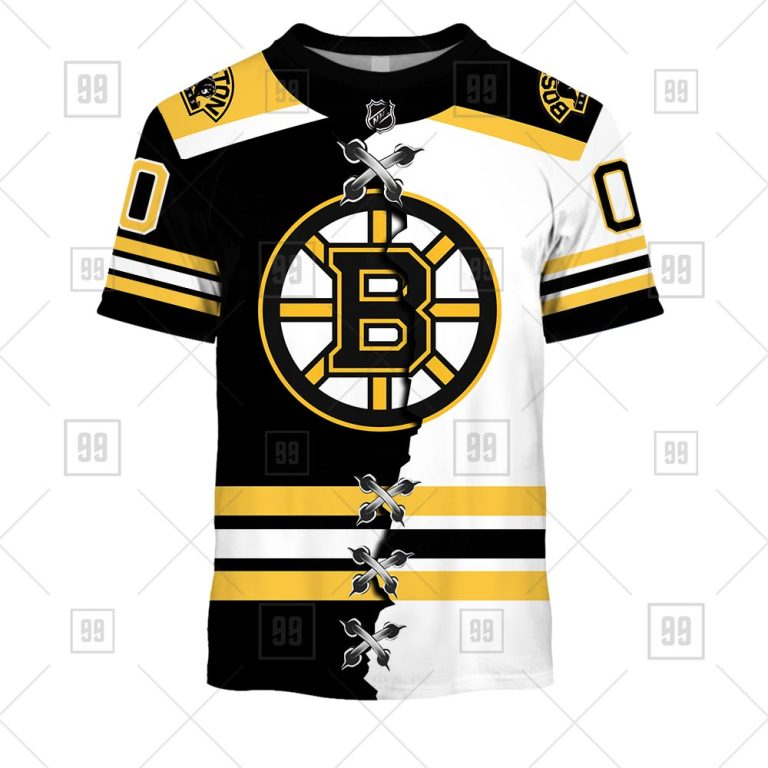 TU YN NHL Mix Jersey Boston Bruins tee front