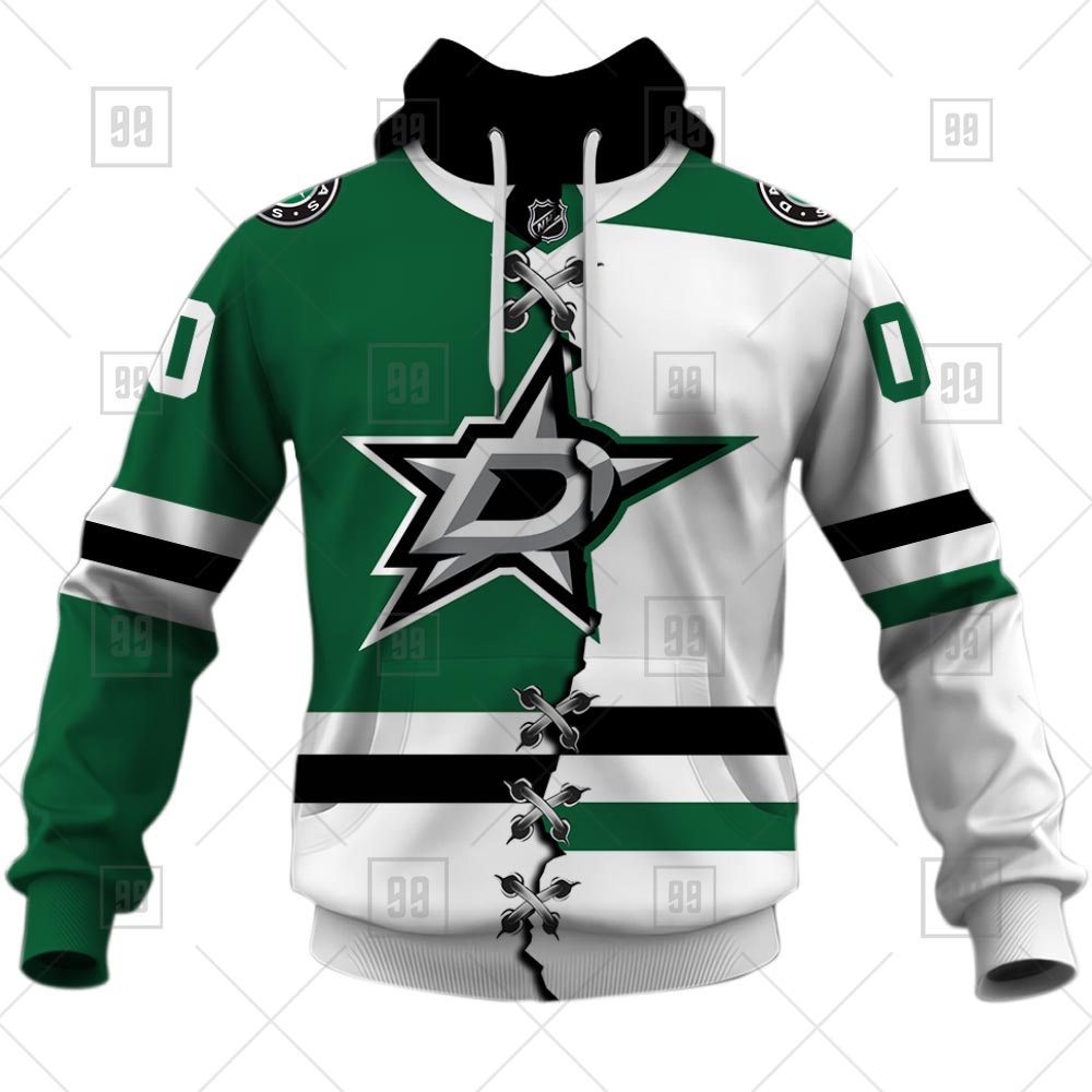 TU YN NHL Mix Jersey Dallas Stars hoodie front