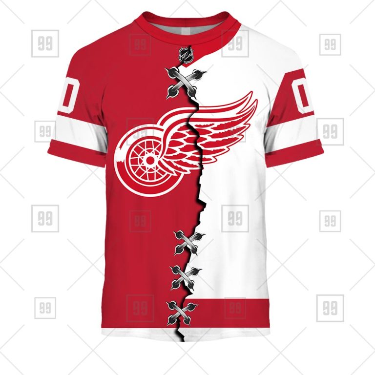 TU YN NHL Mix Jersey Detroit Red Wings tee front