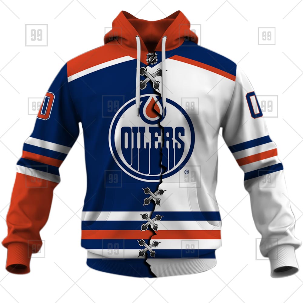 TU YN NHL Mix Jersey Edmonton Oilers hoodie front