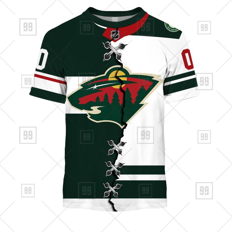 TU YN NHL Mix Jersey Minnesota Wild tee front