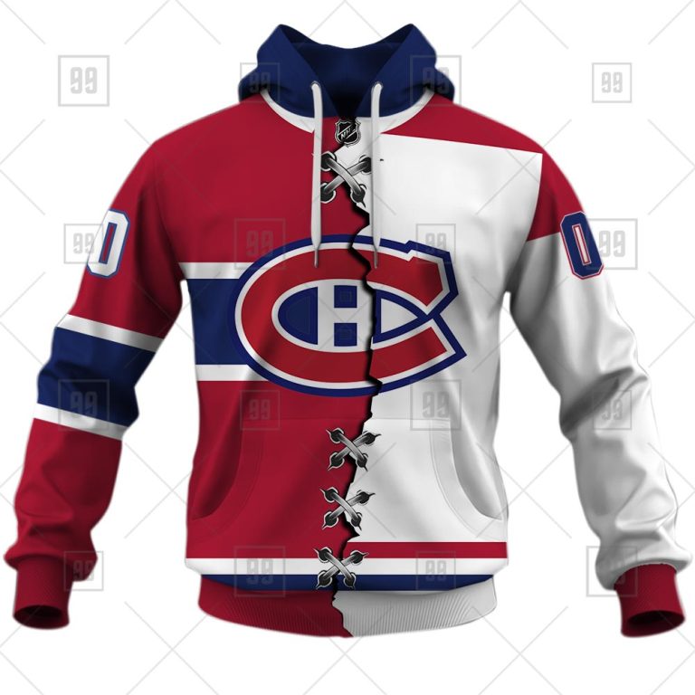 TU YN NHL Mix Jersey Montreal Canadiens hoodie front