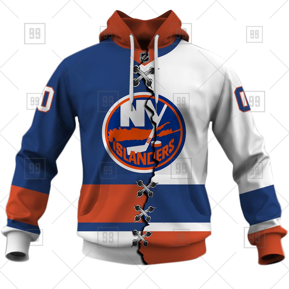 TU YN NHL Mix Jersey New York Islanders hoodie front