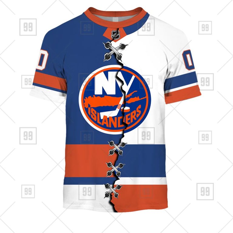 TU YN NHL Mix Jersey New York Islanders tee front