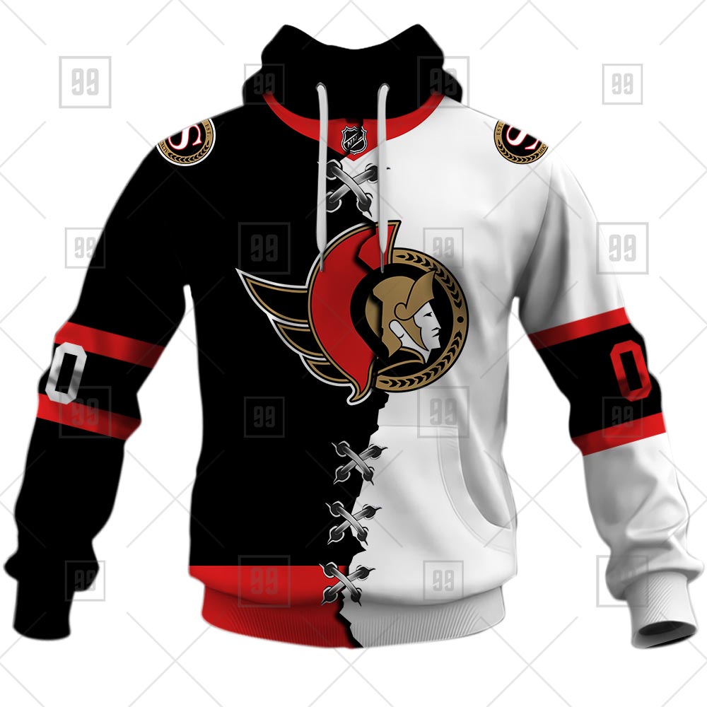 TU YN NHL Mix Jersey Ottawa Senators hoodie front