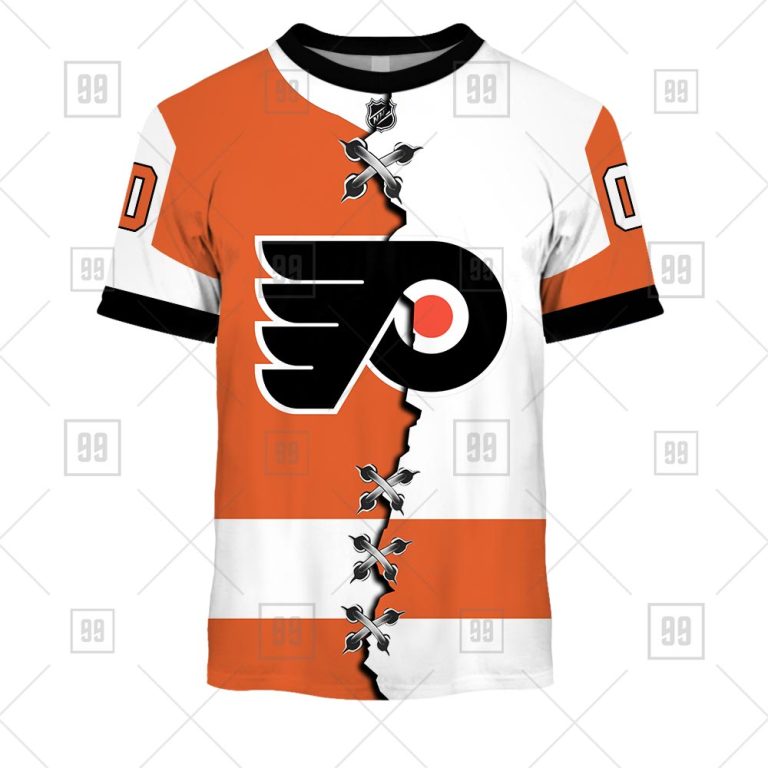 TU YN NHL Mix Jersey Philadelphia Flyers tee front