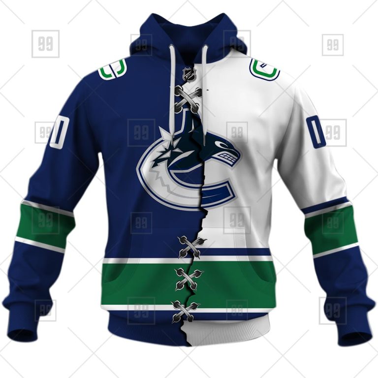 TU YN NHL Mix Jersey Vancouver Canucks hoodie front