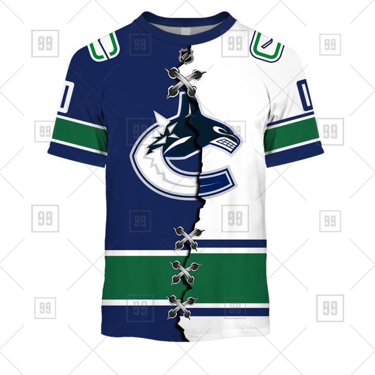 TU YN NHL Mix Jersey Vancouver Canucks tee front