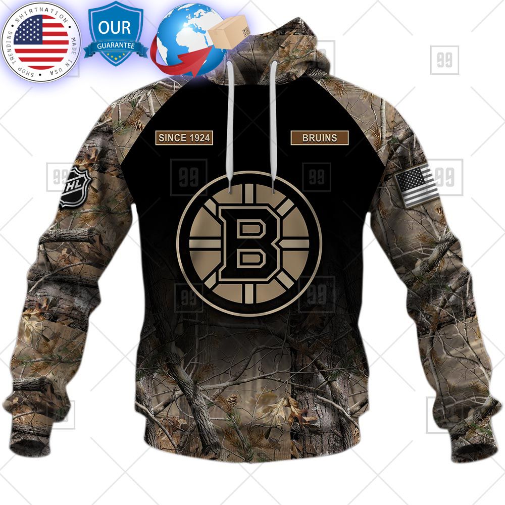 hot boston bruins hunting camouflage custom shirt 2