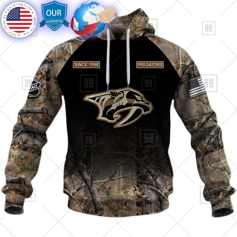 hot nashville predators hunting camouflage custom shirt 2