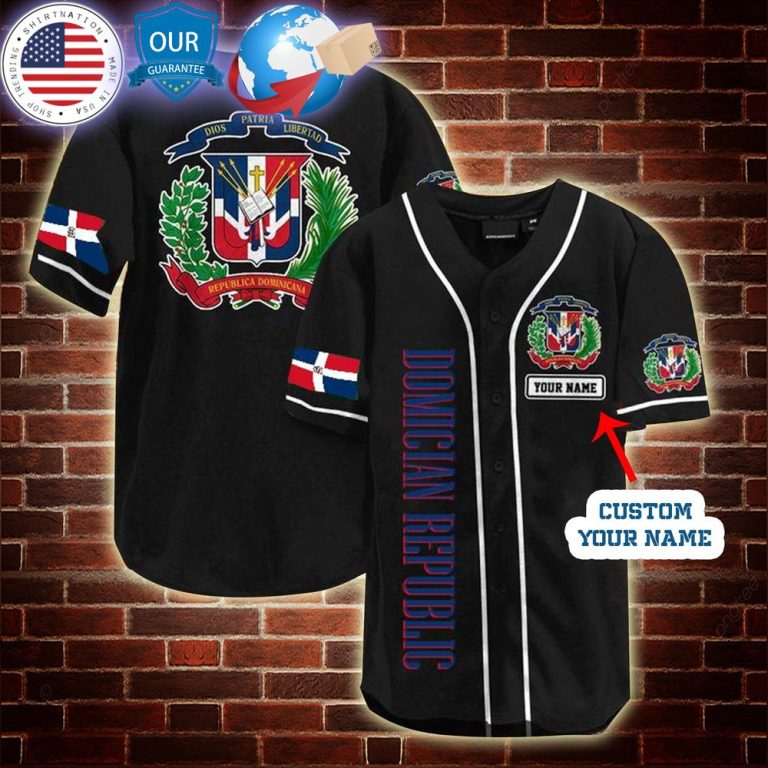 hot dominican republic custom baseball jersey 1