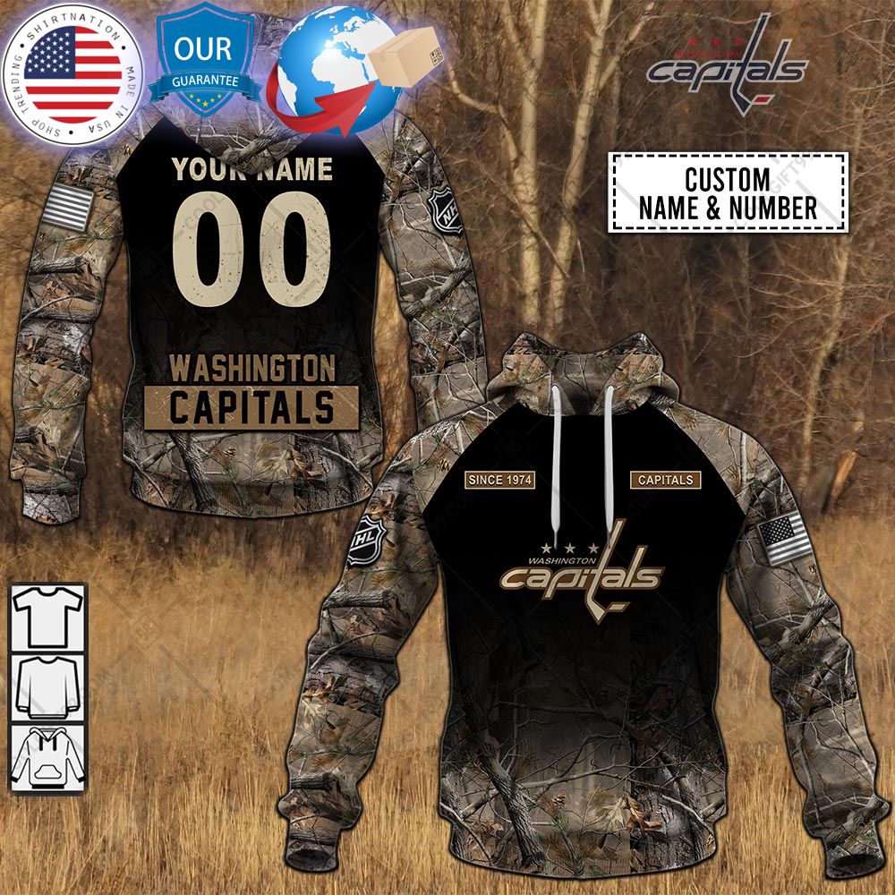 hot washington capitals hunting camouflage custom shirt 1