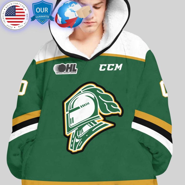 hot ohl london knights custom hoodie blanket 3