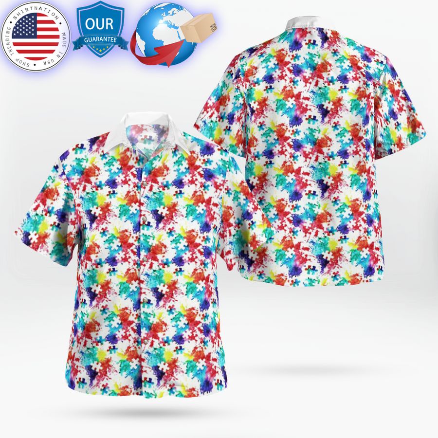 autism awareness watercolor hawaiin shirt 1 327