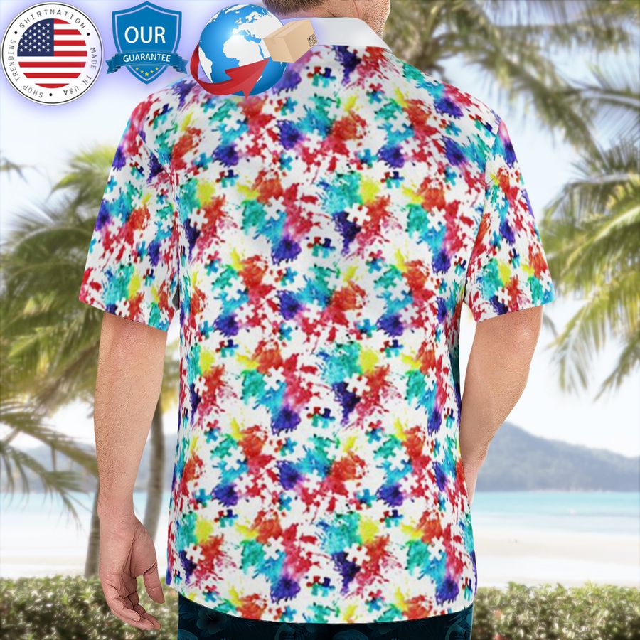 autism awareness watercolor hawaiin shirt 2 570