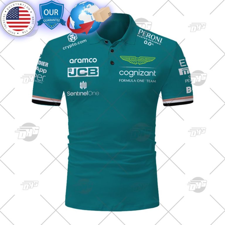 hot aston martin f1 team fernando alonso 14 custom polo 2