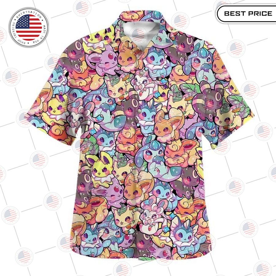 best eevee evolution cute pattern hawaiian shirts 2 324