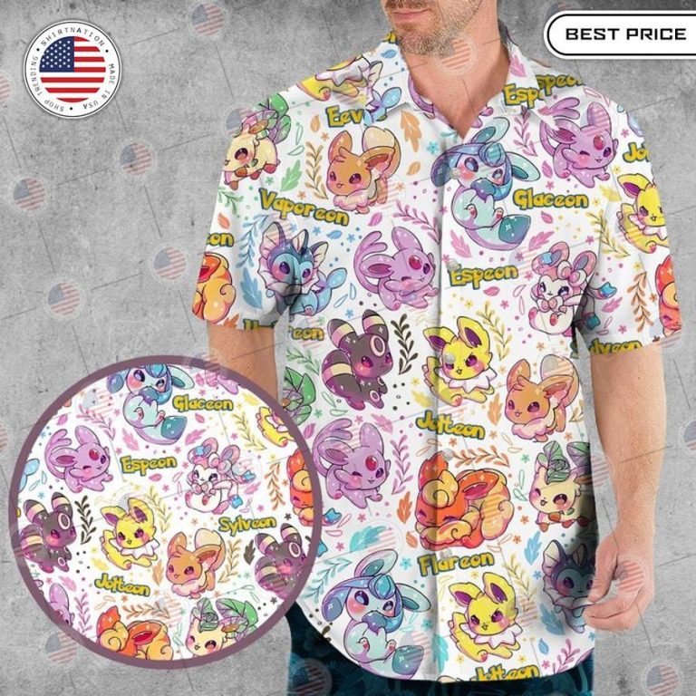 best eevee evolution pattern hawaiian shirts 3 905