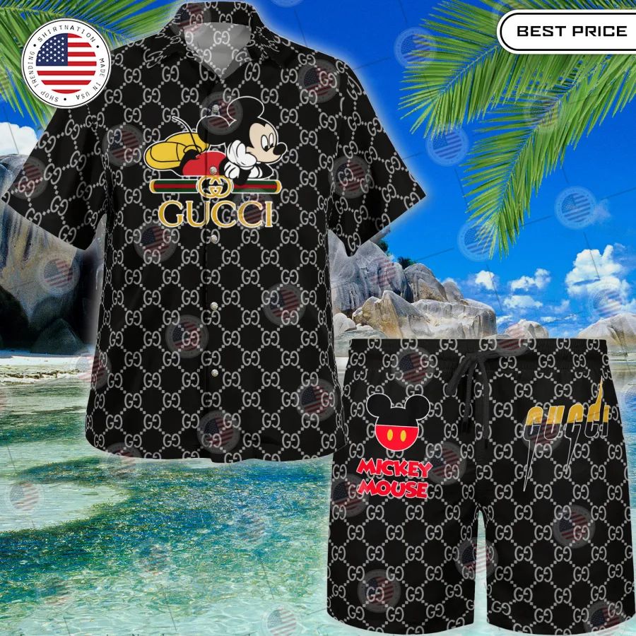 best gucci mickey mouse hawaiian shirts 1 977